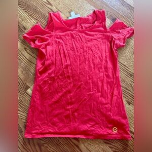 MICHAEL Michael Kors Vibrant Red Short Sleeve Top